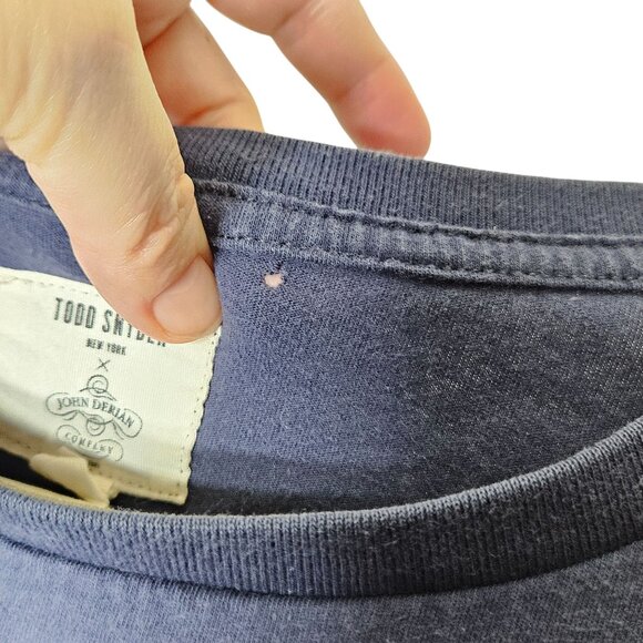 Todd Snyder John Derian Co. Navy‎ Anchor Graphic T-Shirt XL 100% Cotton Mens Tee - Picture 4 of 9